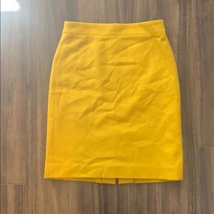 Mustard J Crew Pencil Skirt